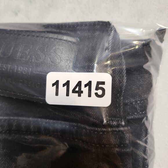 GUESS Jeans Mens 32x32 Black Regular Straight Denim Stretch Five Pocket Mid Rise - Picture 10 of 10